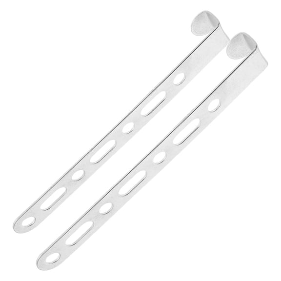 Pawsdot 2Pcs Plated Silver Metal Power Supply Support Fixing Bracket with Rotation for Motorcycle