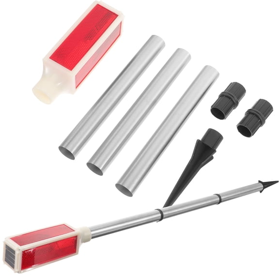 Pawsdot 2Pcs Solar Strobe Warning Light Multi Color Outdoor Solar Powered Safety Lamp