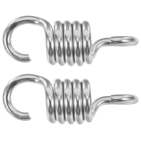 Pawsdot Swing Springs Heavy Duty Plated Silver Steel for Porch Swings and Hammocks 2Pcs
