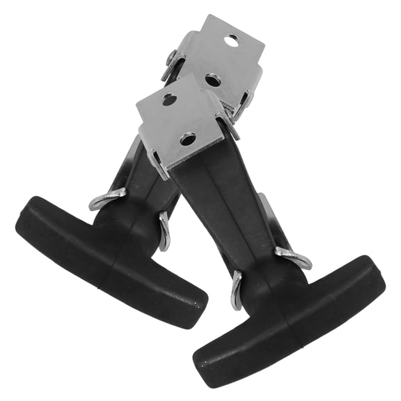 Pawsdot Engine Hood Locks Black Rubber Stainless Steel Latch Replacement for Car Use