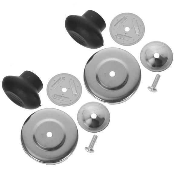 Pawsdot 2Pcs Black Teapot Whistle Lid Handle Set Easy Install Replacement for Home Kettle