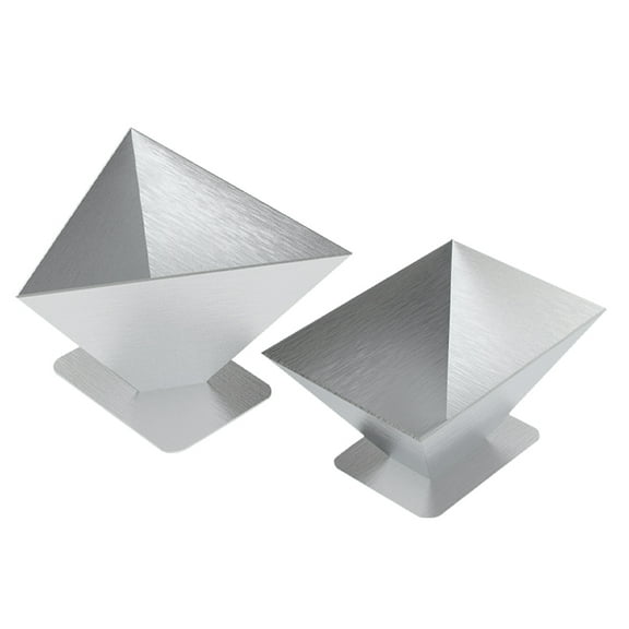 Pawsdot 2Pcs Plated Silver Stainless Steel Zongzi Mold Kitchen Accessory for Traditional Rice Dumpling