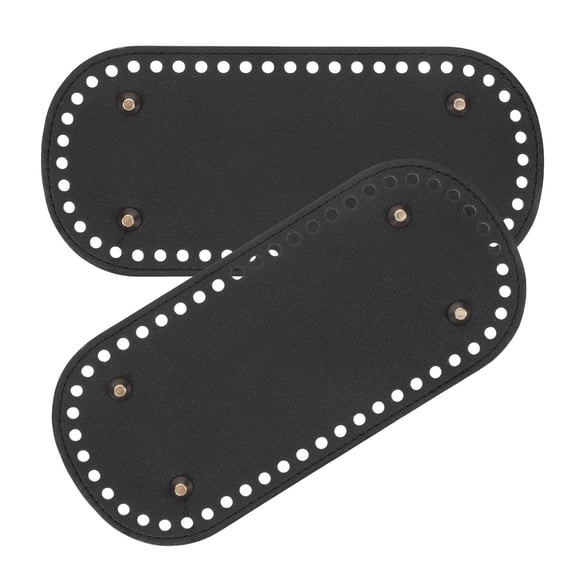 Pawsdot Black PU Weaving Bag Base for Decor Practical Handbag Shaper 2Pcs