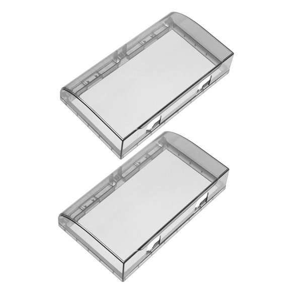 Pawsdot 2pcs Weatherproof Socket Outlet Cover Acrylic Protection Black Simple Design Kitchen