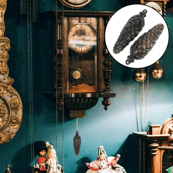 Pawsdot 2Pcs Self Setting Clock Cuckoo Clock Movement Black Plastic Chiming Decor for Home Office