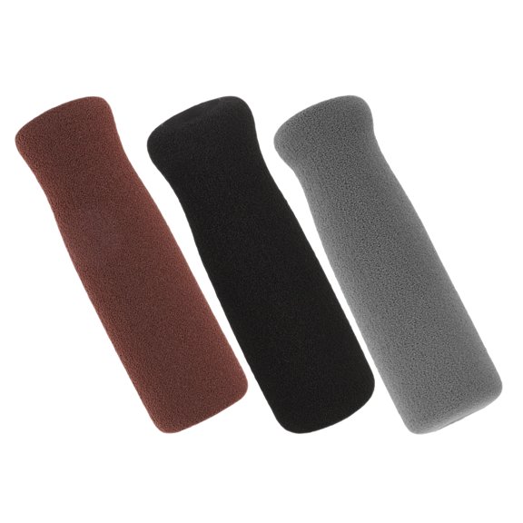 Pawsdot 3Pcs Cane Handle Grip Replacement Crutch Handles Grip Black Foam Sponge for Elderly 4.3*1.4*1.4in