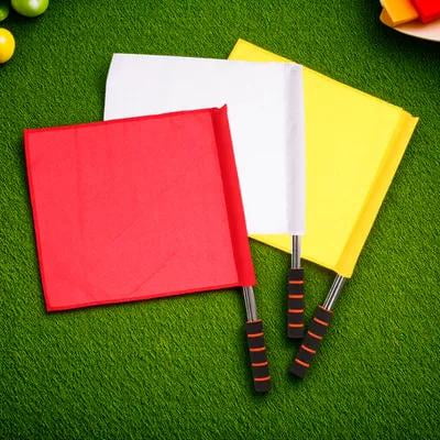 Pawsdot Assorted Color Traffic Flags Stainless Steel Foam Cotton Hand Waving 3Pcs