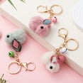 thumbnail image 1 of Pawsdot 3Pcs Rabbit Pendant Alloy Keychain for Bag Decor Assorted Color Durable Design, 1 of 6