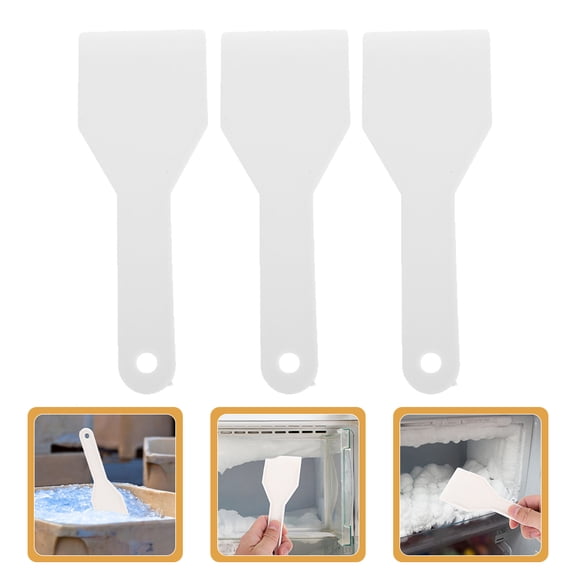 Pawsdot Versatile Frost Spade White Plastic for Kitchen and Refrigerator Ice Removal 4Pcs