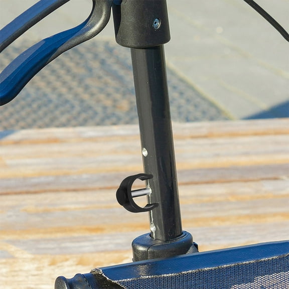 Pawsdot 4Pcs Walking Cane Locking Clips Replacement Accessories Made of Durable ABS and Steel Black