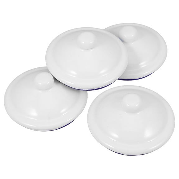Pawsdot Enamel Cup Lids White Reusable Spill-Resistant for Home 4Pcs