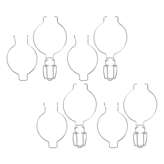 Pawsdot Stainless Steel Wire Handles for Mason Jars, Plated Silver, Spring Design, 4Pcs