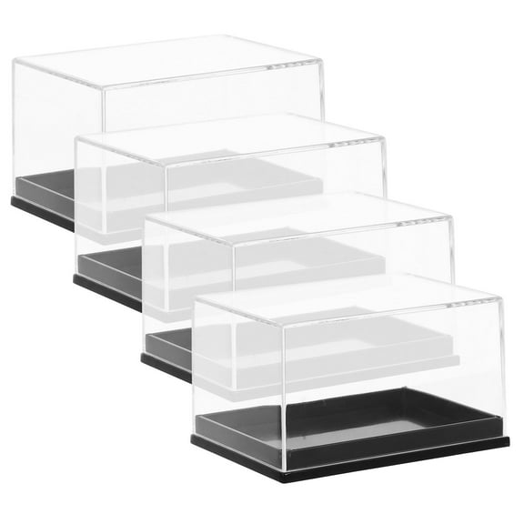 Pawsdot Clear Specimen Protection Box Transparent Display for Storage 4Pcs