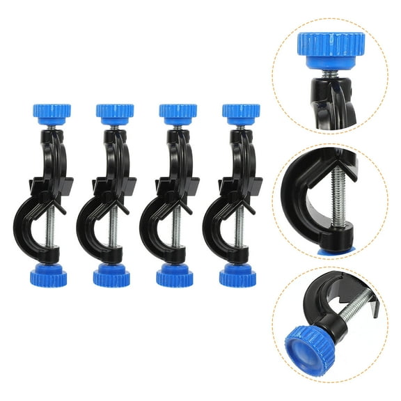 Pawsdot Black Aluminum Alloy Clamp, Right Angle Support, Comfortable Grip, Laboratory Equipment, 4Pcs
