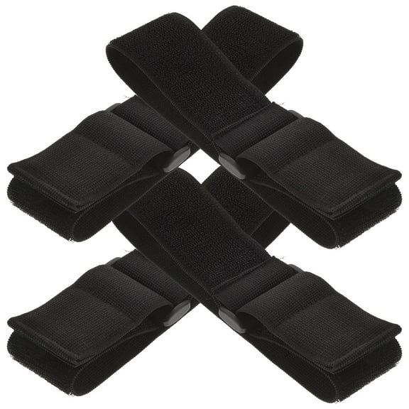 Pawsdot 4Pcs Black Multipurpose Elastic Cinch Straps for Ladder Rack Cord and Cable Securing
