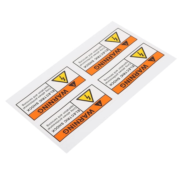 Pawsdot 4Pcs Electric Panel Labels Adhesive PVC Warning Stickers