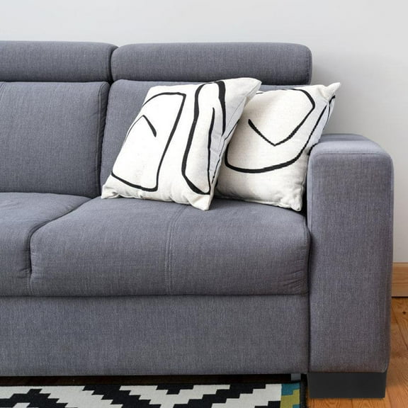 Pawsdot 4Pcs Plastic Furniture Risers Black for Sofa Couch Bed Legs Protect Floors and Add Height