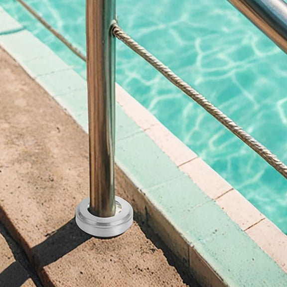 Pawsdot 4Pcs Stainless Steel Pool Handrail Cover Plates for Ladder Repair and Inground Pool Use