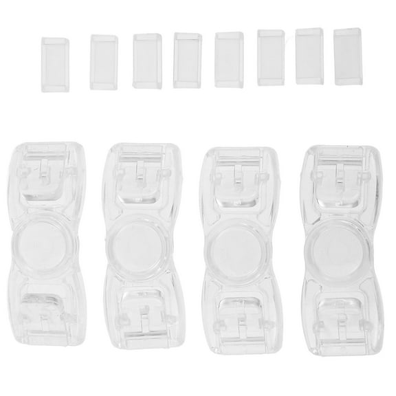 Pawsdot 4Pcs Universal Swim Goggles Buckles Transparent Plastic Lightweight Durable