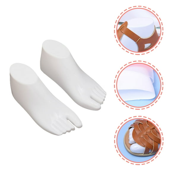 Pawsdot Supports Shoe Foot Shaped Shoe Supports White PVC 5 Pairs