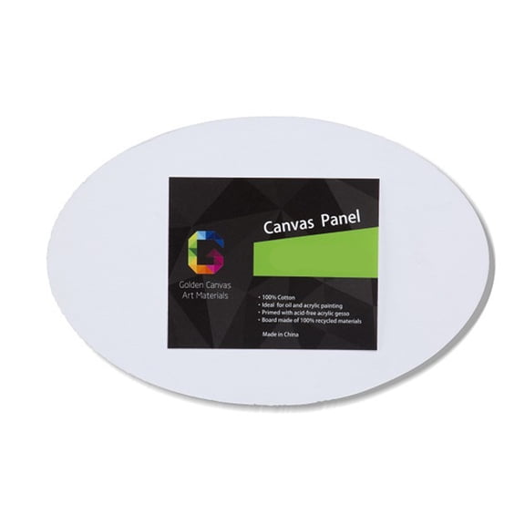 Pawsdot 5Pcs Oval Cotton Art Panels White Suitable for Drawing with All Types of Media