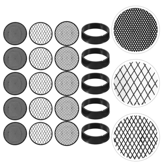 Pawsdot Garden Sieve Set Black Plastic Sifting Pan for Gardening 5Sets