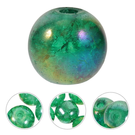 Pawsdot 50Pcs Green Bead Glass Stones for Fish Tank Aquarium Landscape Vase and Plant Decor