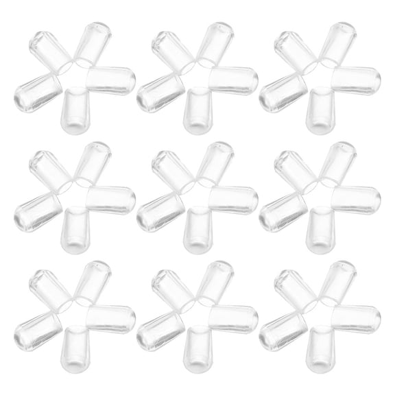 Pawsdot PVC Hanger Tube Cap Transparent Rubber Sleeve for Tools Easy Installation 50Pcs