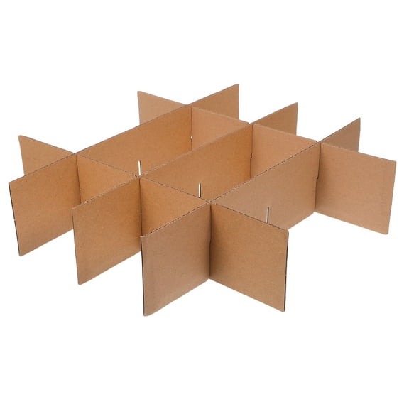 Pawsdot Sturdy Khaki Paper Divider with Grid Design for Efficient Packing