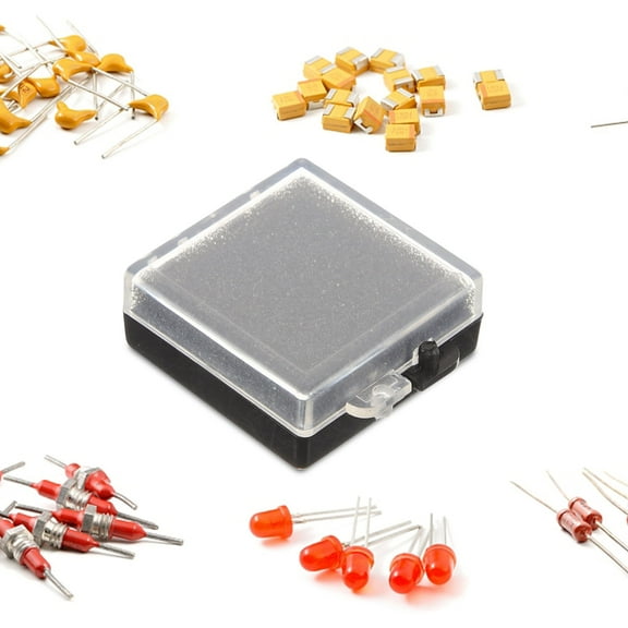 Pawsdot 5Pcs Black Anti Static Electronic Parts Organizer Box for Chips and Components