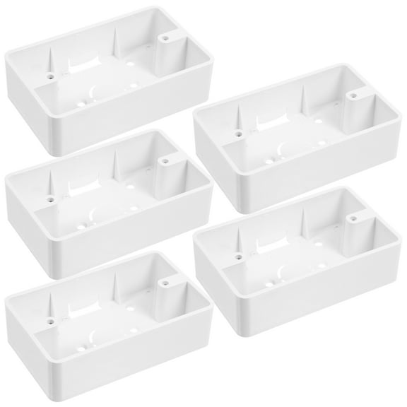 Pawsdot 5Pcs Junction Box White Wall Mount for Home Surface Installation Reliable and Firm