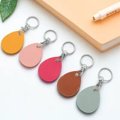 Pawsdot 5Pcs cate PU Case Keyring for Access Card Holder Bag Pendant Decoration