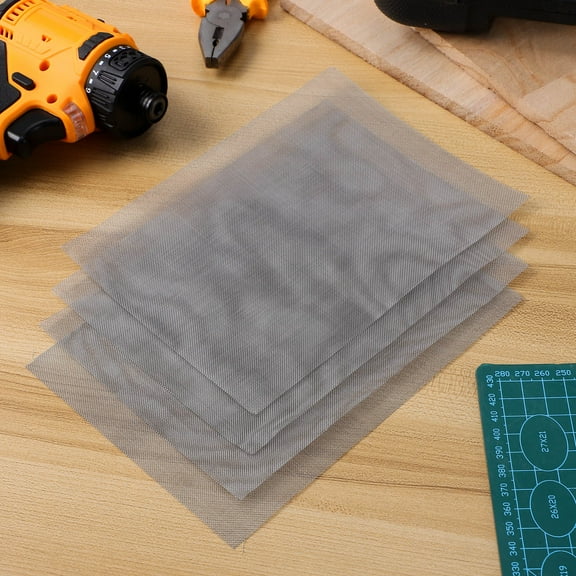 Pawsdot 5Pcs Stainless Steel Repair Mesh for Car Bumper Indoor Use Light Grey