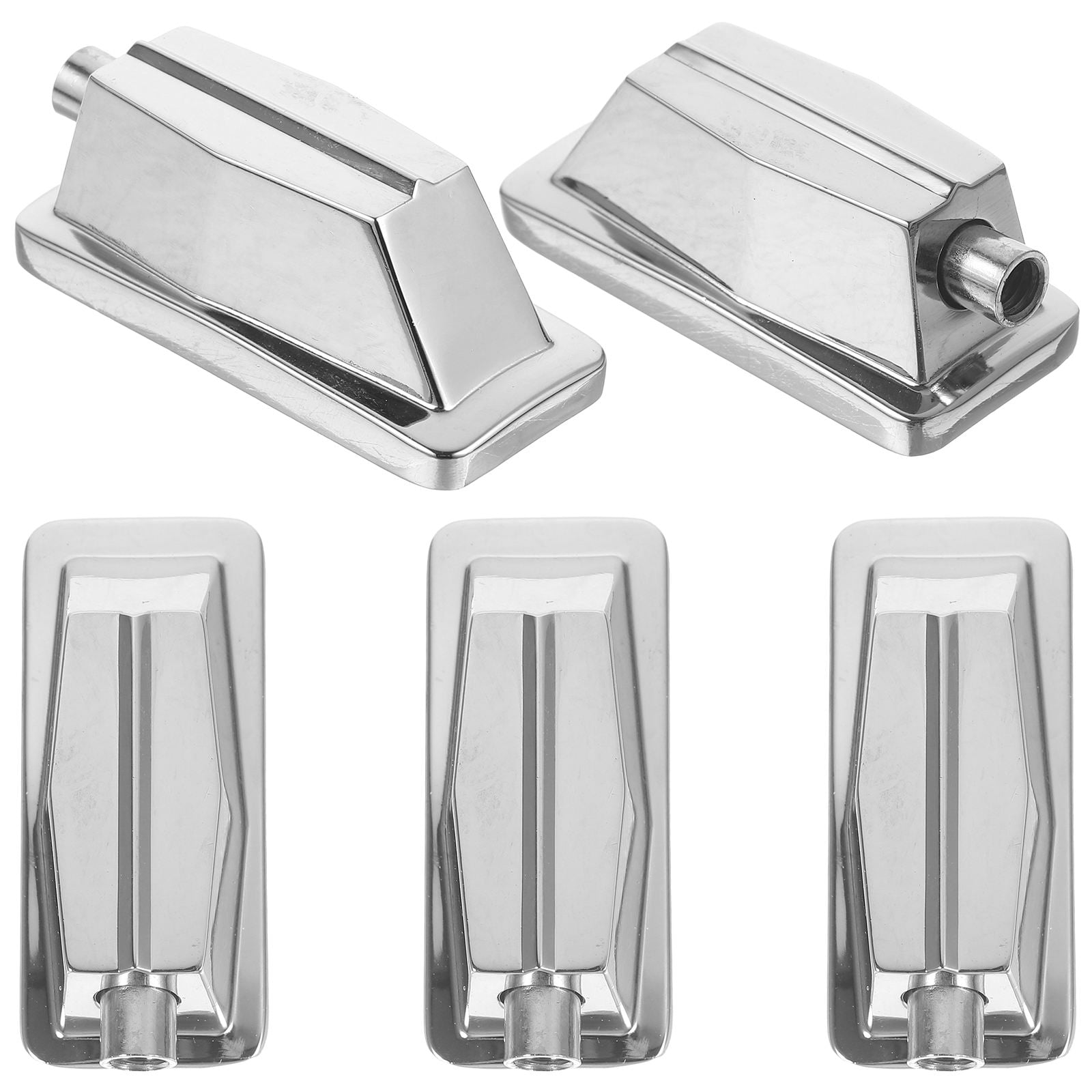 Pawsdot 5pcs Rectangular Metal Drum Lugs Single End Claws for Silver ...