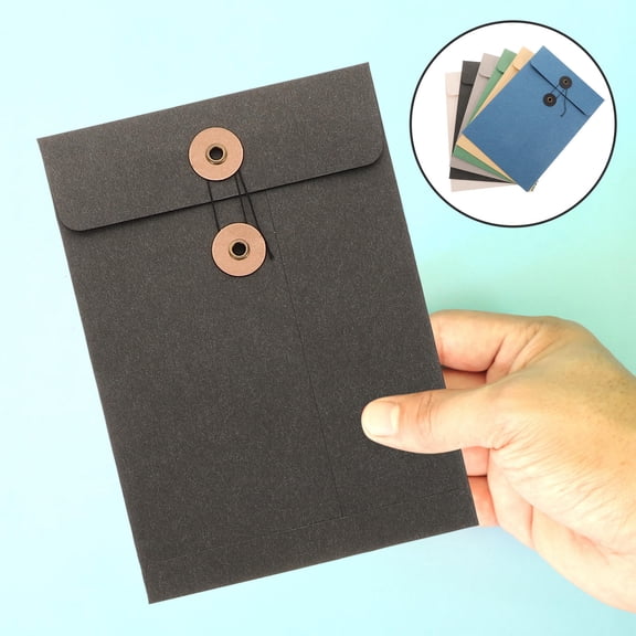 Pawsdot 6Pcs File Document Folders Retro Blue Paper for Office Work Use