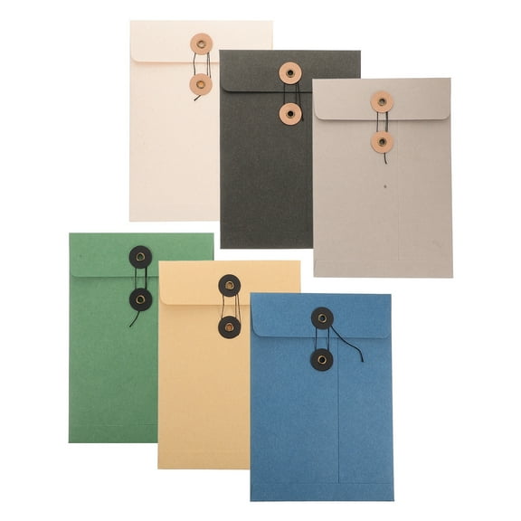 Pawsdot 6Pcs Document Holder File Pouches Elegant White Paper for Office Supplies