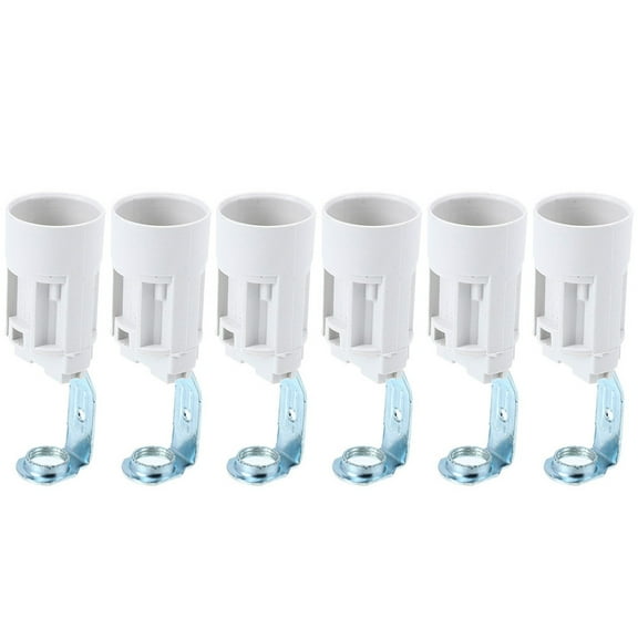 Pawsdot 6Pcs Candelabra Socket Replacement E14 Screw Light Socket Adapter for Lamp Repair and DIY Lighting