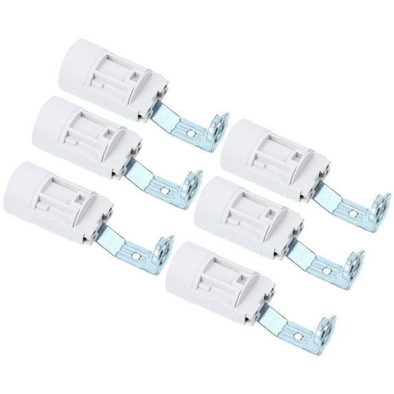 Pawsdot White E14 Candelabra Sockets Easy to Install for Various Lighting 6Pcs