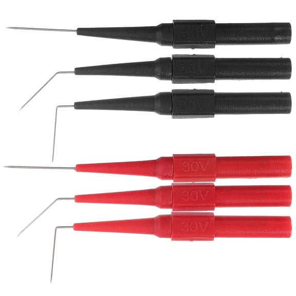 Pawsdot 6Pcs Multimeter Test Leads Pin Assorted Color Copper Straight Industrial Testing