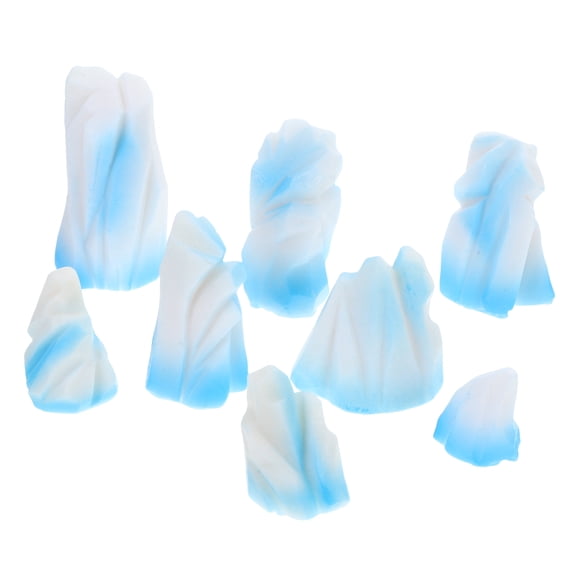 Pawsdot Tiny Floeberg Figurines Assorted Colors Resin Decorative Ornaments 8Pcs