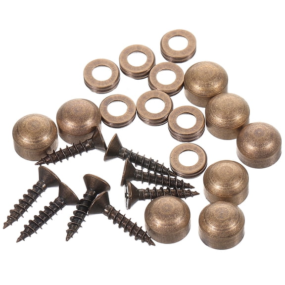 Pawsdot 1Set Mirror Fixing Screw Covers Solid Copper Decorative Screws for Wood Metal Glass