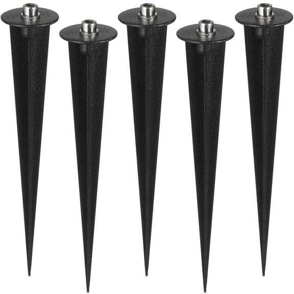 Pawsdot 8Pcs Lightweight Aluminum Garden Stakes Black Replacement Parts for Outdoor Solar Lamp Decorations