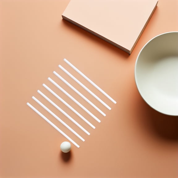 Pawsdot 8Pcs Pottery Firing Tools White Aluminium Oxide Heat Resistant Rods