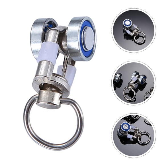 Pawsdot 8Pcs Plated Silver Metal Curtain Gliders Track Pulley Rollers for Versatile Curtain Operation and Durable Use