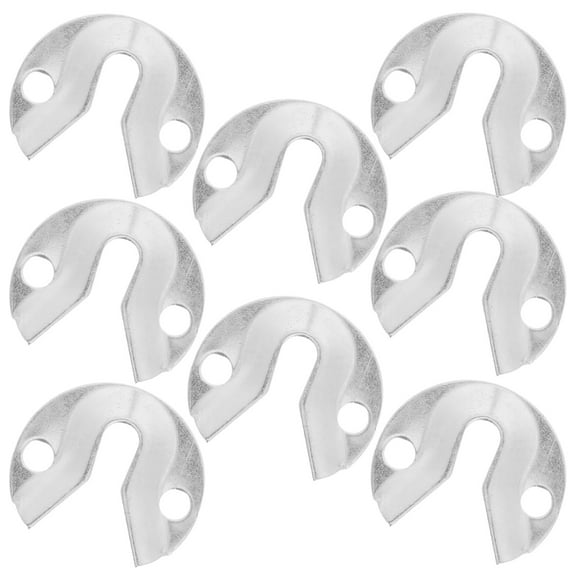 Pawsdot Keyhole Bracket Plated Silver Iron for Wall Art and Picture Frames 8Pcs