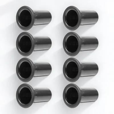 Pawsdot 8Pcs Black Speaker Hole Outlet Tubes ABS Material for Improved Speaker Bass Performance