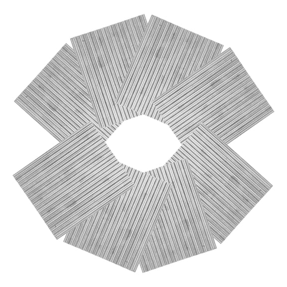 Pawsdot 8Pcs Plated Silver Small Roof Tiles Models for Micro Landscape and Architectural Model Use