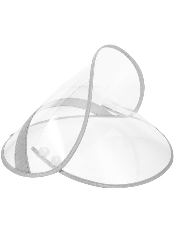 Transparent Plastic Raincoat Hat Brim Shield - Face Protection for Shops