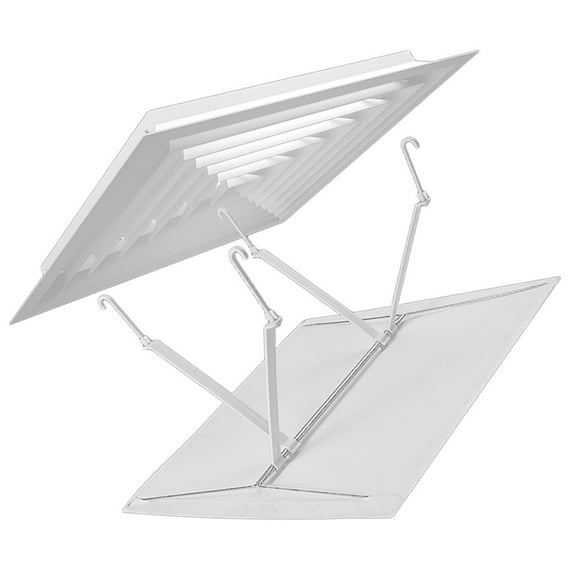 Pawsdot Air Deflector for Air Conditioner Square White Plastic Improve Air Conditioning Efficiency 1Set