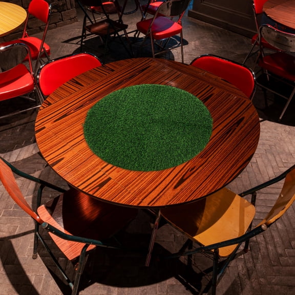 Pawsdot Outdoor Table Decor Green PVC Grass Mat Lightweight Artificial Table Runner for Dining and Kitchen
